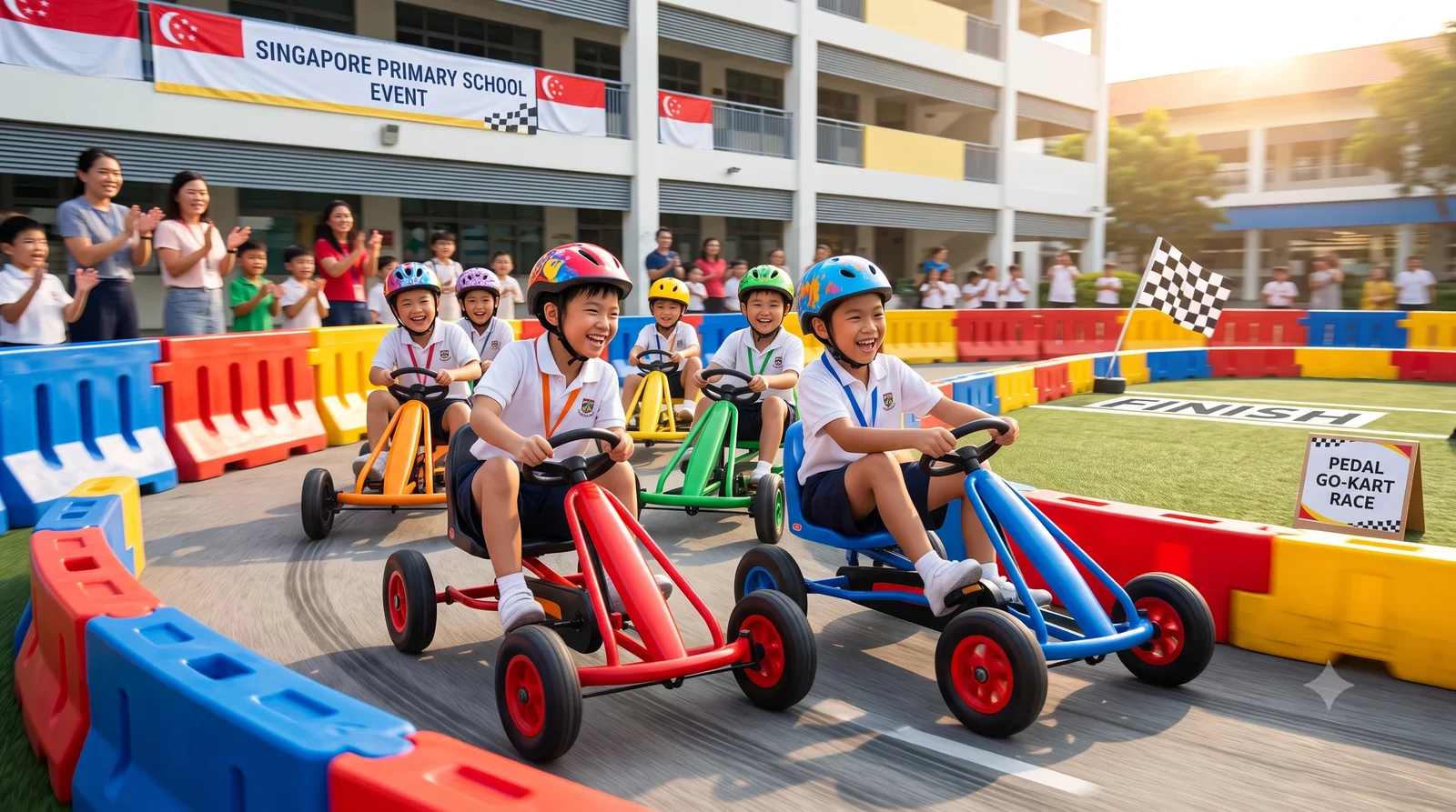 Pedal go-kart race Singapore school event
